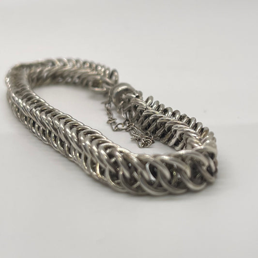 Silver Columbus Chain Maille Bracelet