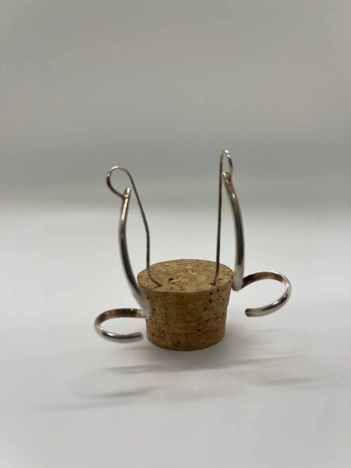 Silver coil earrings