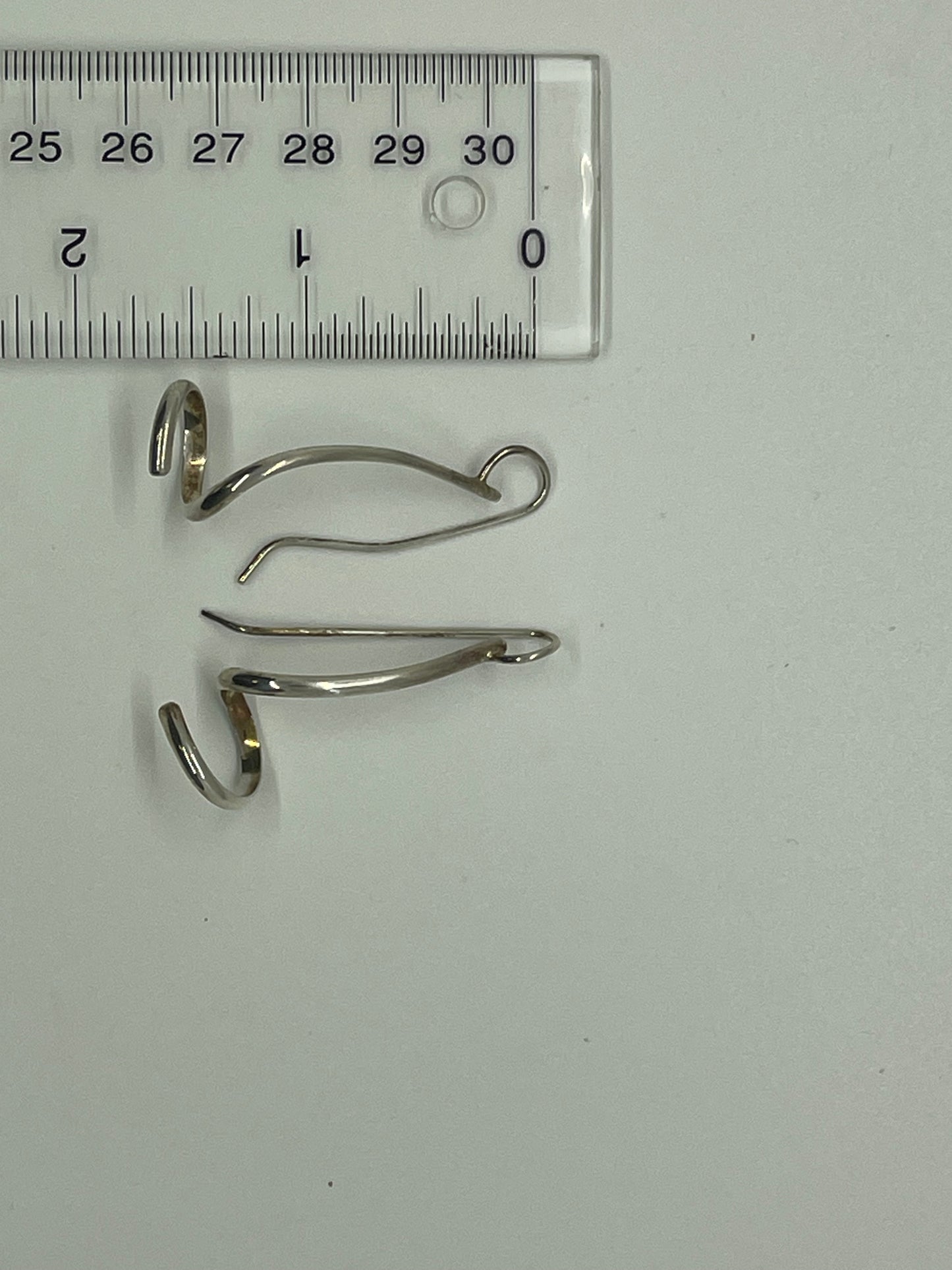 Silver coil earrings