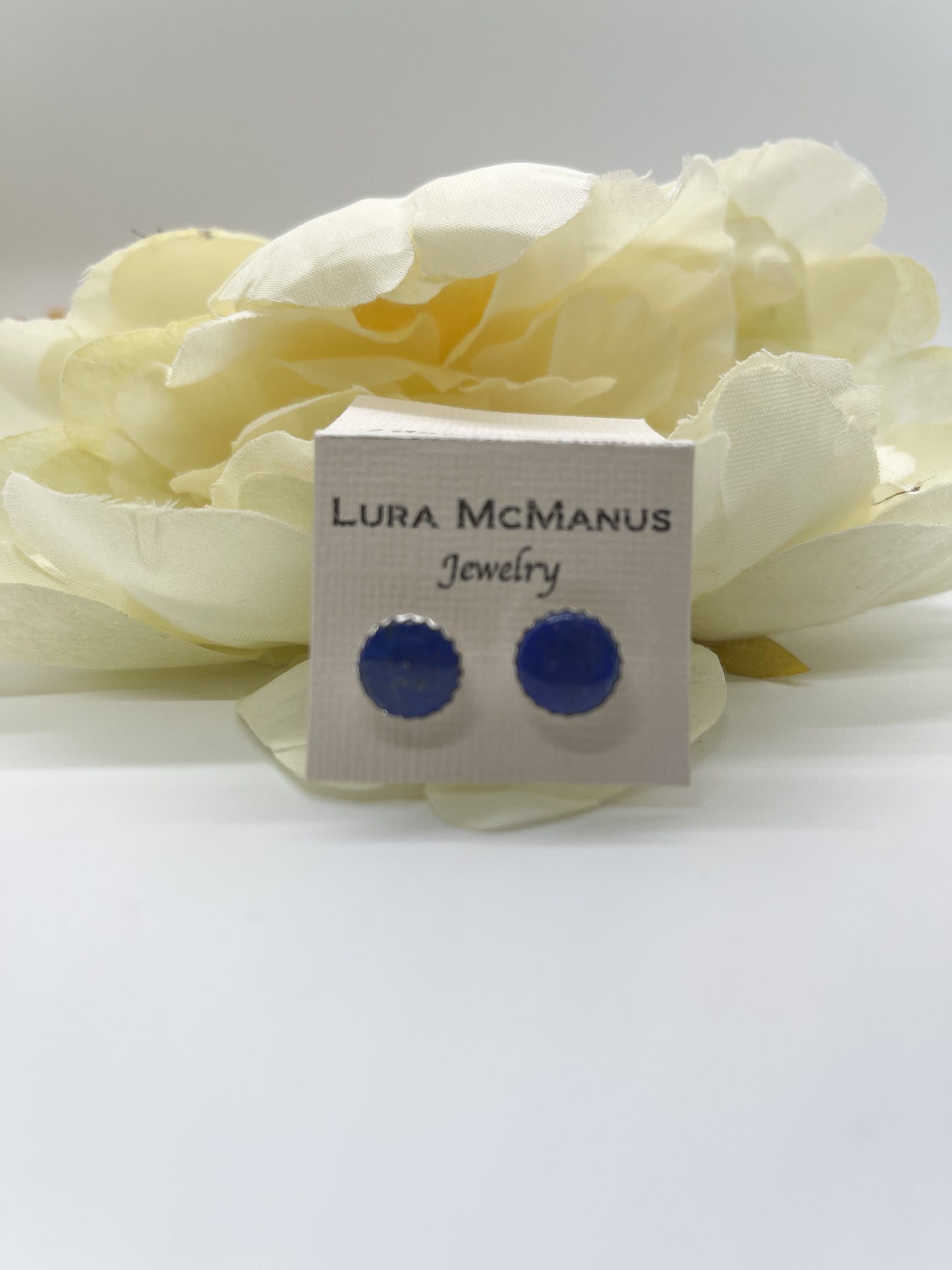Lapis silver earrings