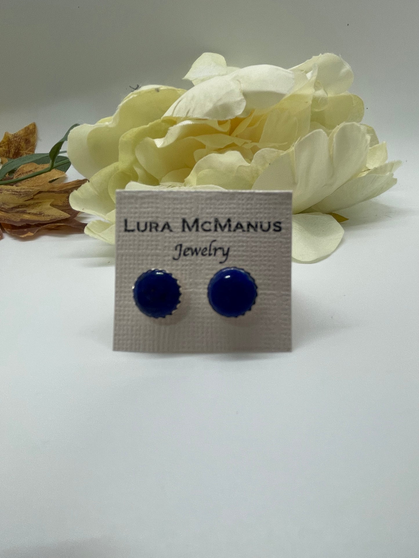 Lapis silver earrings