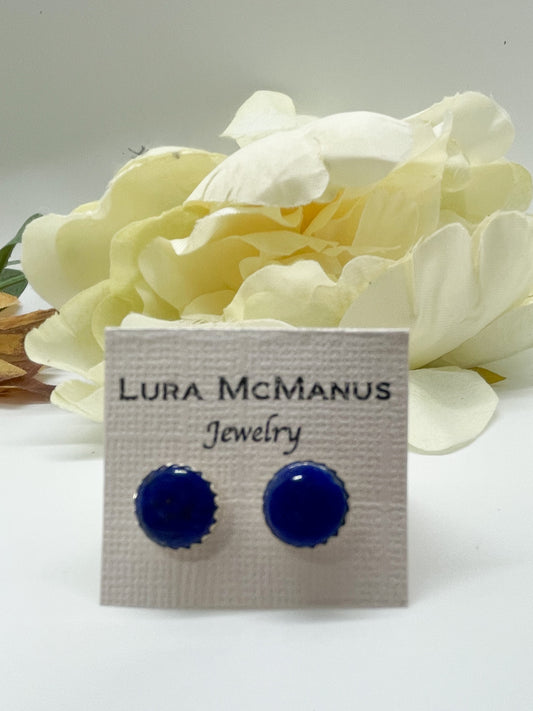 Lapis lazuli silver earrings