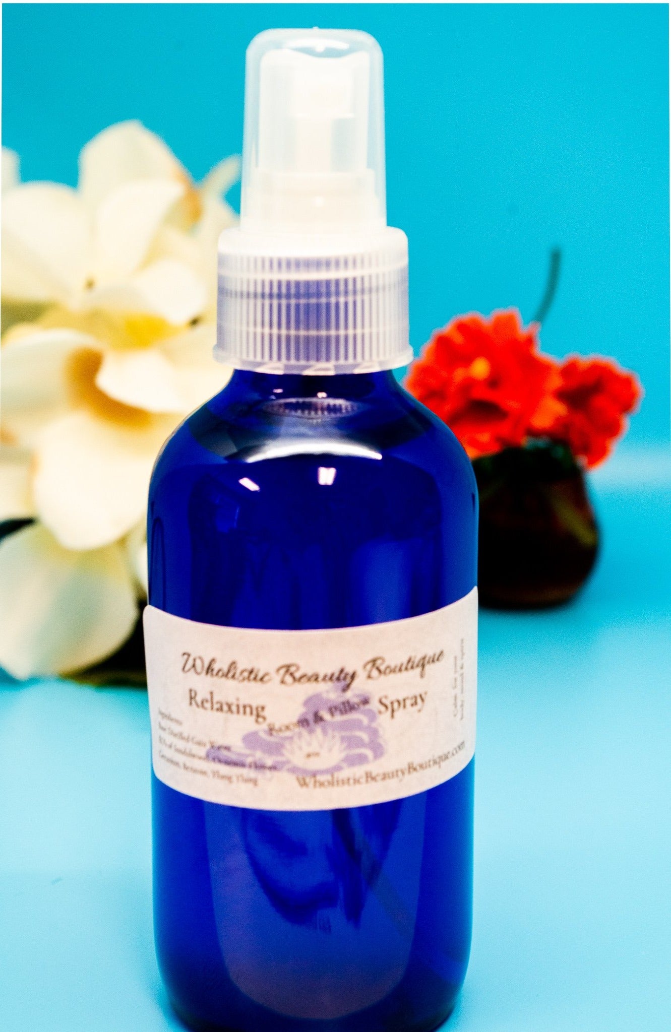 Relaxing essential oil room and pillow spray, wholistic beauty