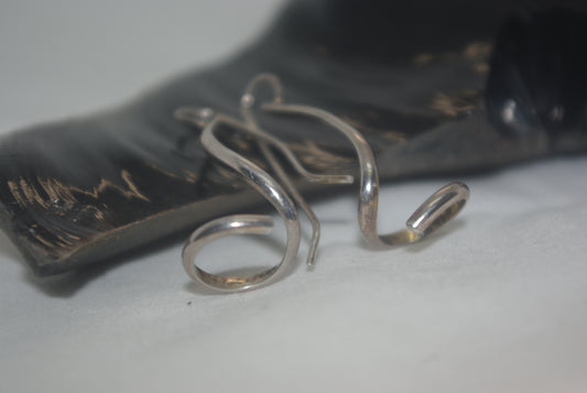 Hand-Forged Silver Coil Drops