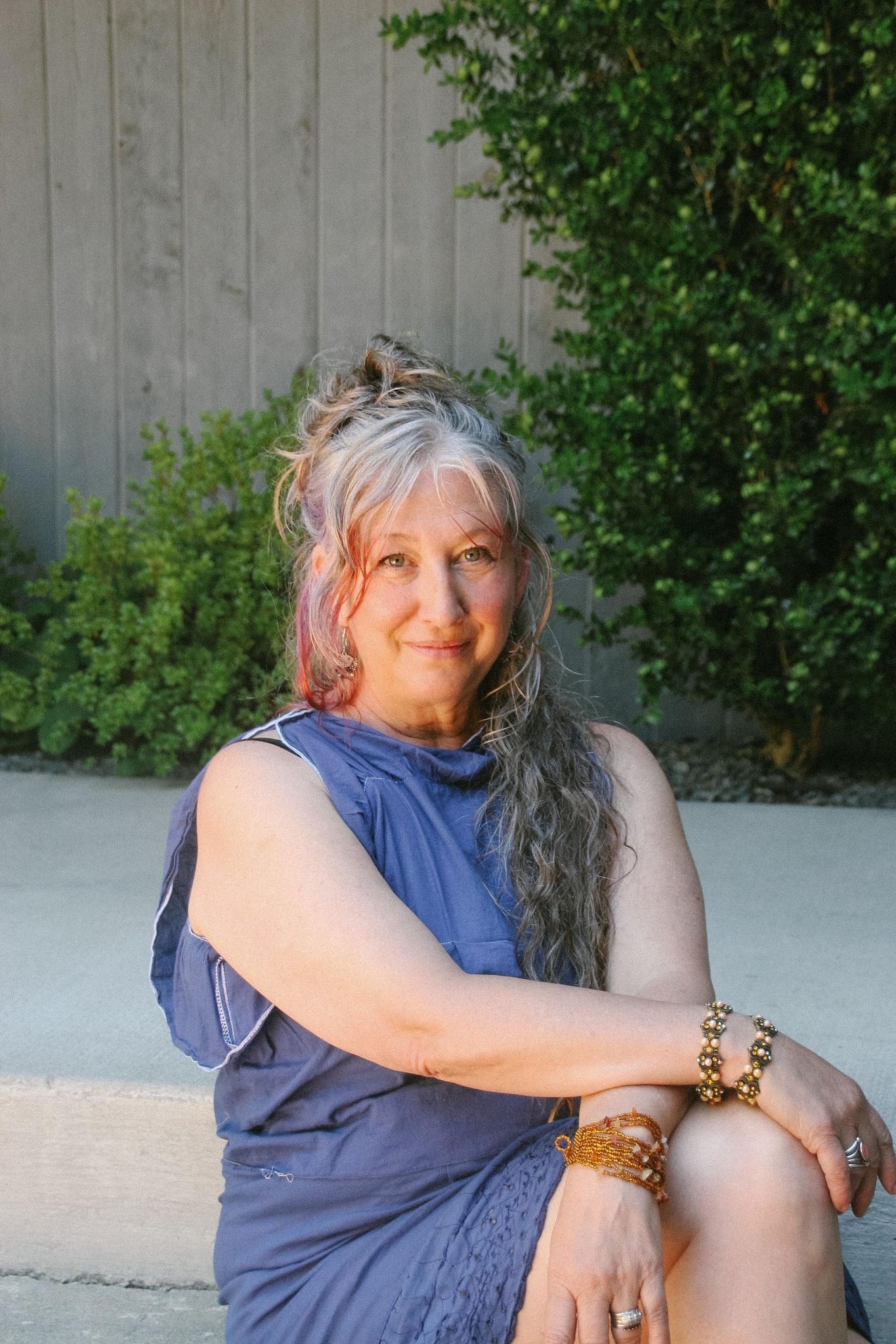 Colleen Fletcher Blue dress