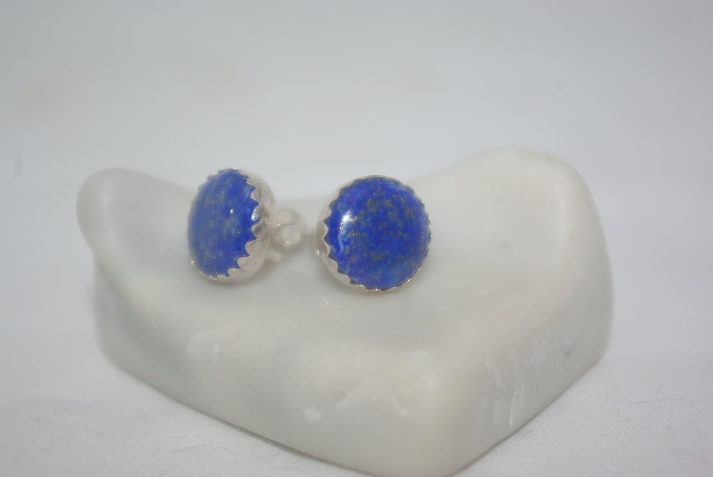 Lapis lazuli silver earrings
