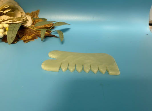 Gua Sha Tool Jade with Comb