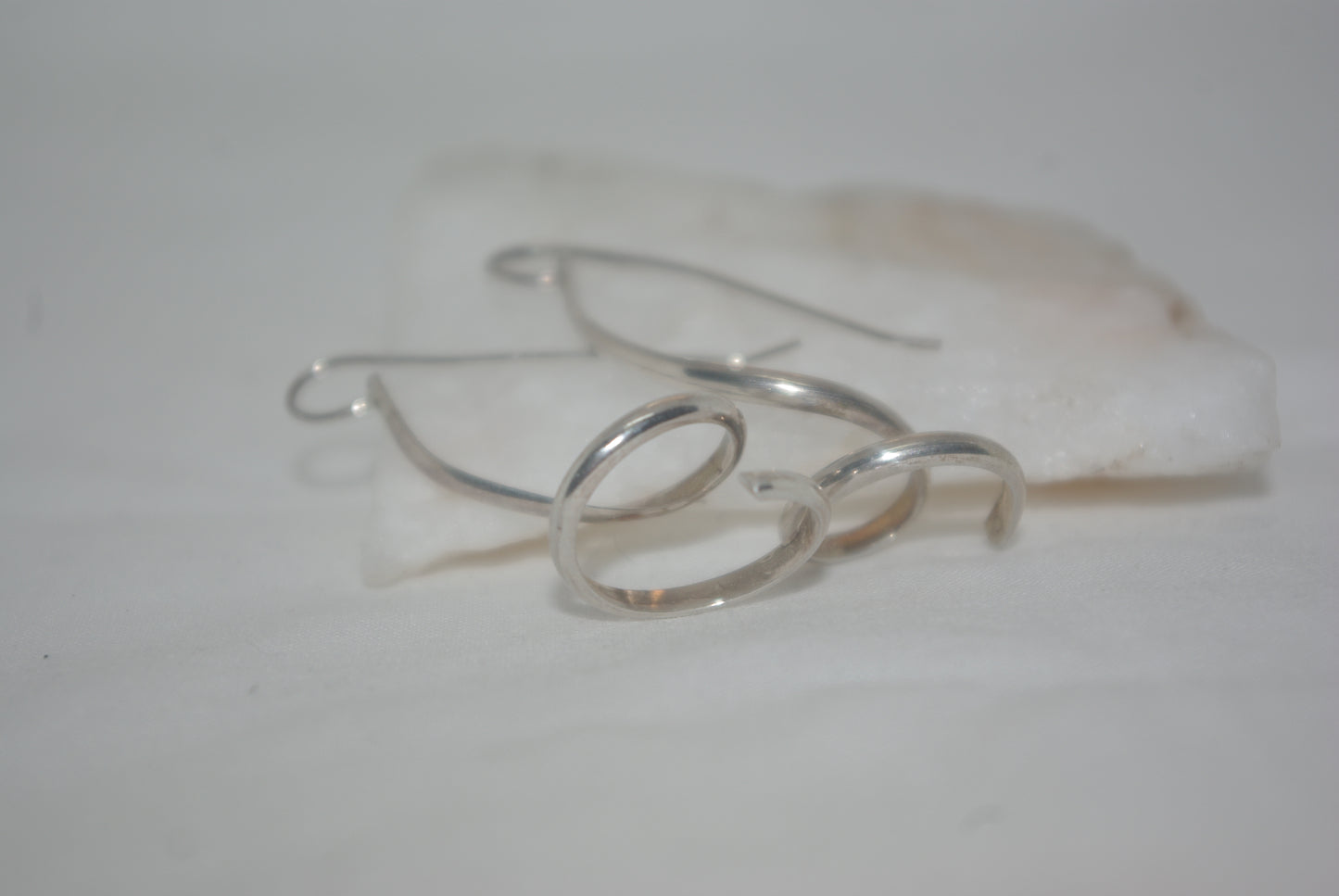 Hand-Forged Silver Coil Drops