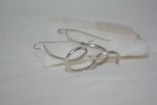 Hand-Forged Silver Coil Drops