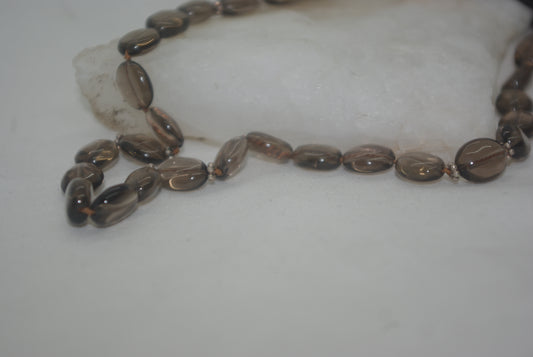 Smokey Quartz Necklace 18 in