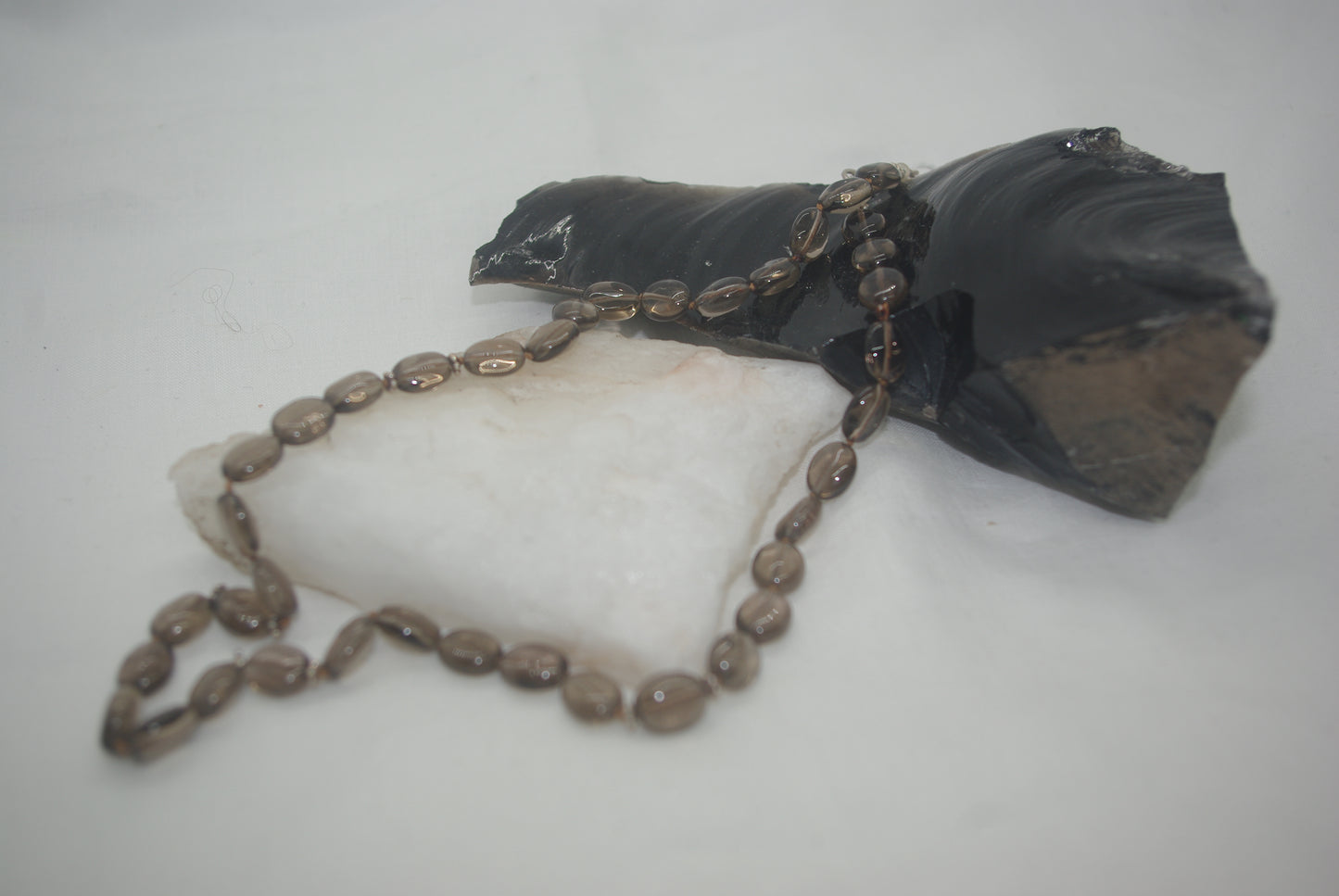 Smokey Quartz Necklace 18 in