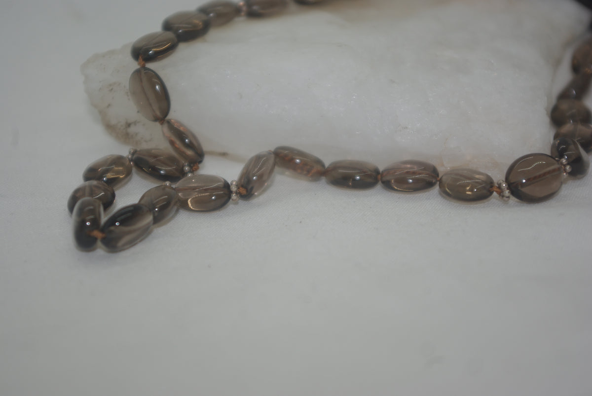 Smokey Quartz Necklace 18 in