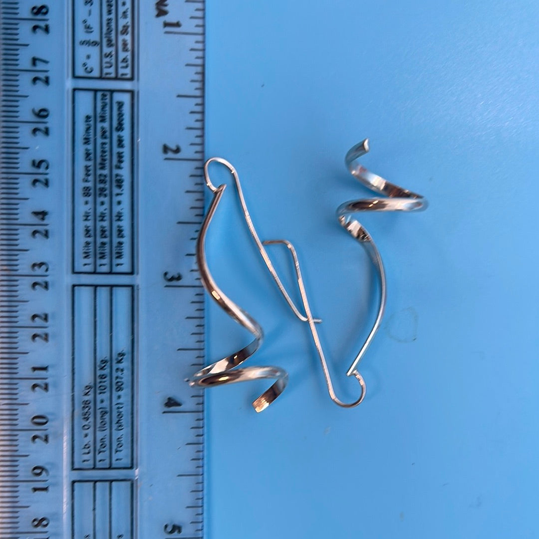 Silver coil earrings